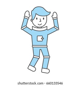 astronaut comic character icon