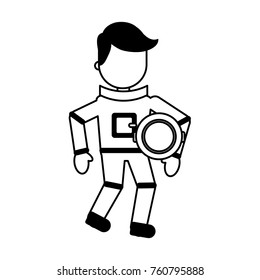 astronaut comic character icon
