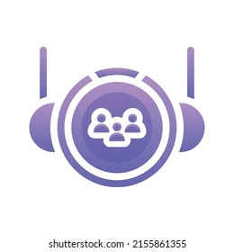 astronaut community gradient logo design template icon