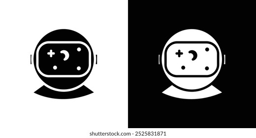 Astronaut or cosmonaut icon Art design illustration