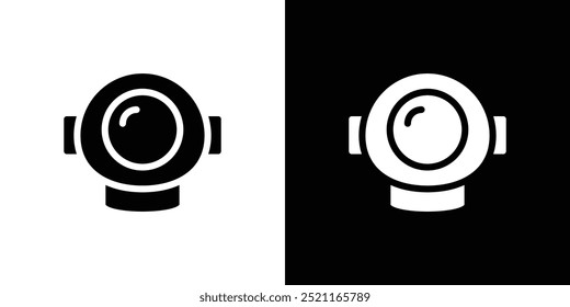 Astronaut or cosmonaut icon Flat fill set collection