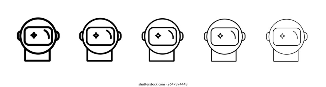 Ícone de astronauta ou cosmonauta ilustração plana definir logotipo