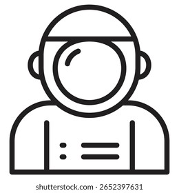 Ícone astronauta ou cosmonauta ilustração vetorial sinal isolado