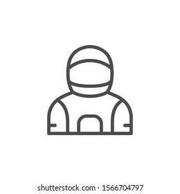 Astronaut costume line outline icon