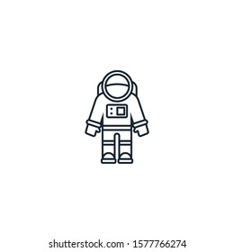 astronaut creative icon. line illustration. From Space Exploration icons collection. Isolated astronaut sign on white background