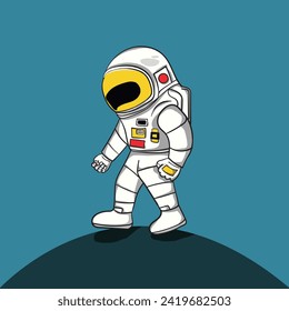Astronautendesign-Illustration, Astronautenvektor, Astronautenvorlage