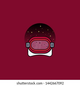 astronaut design logo template - vector image