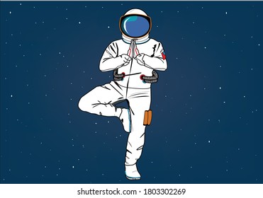 diseño astronauta vectorial dibujado a mano