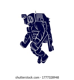 Astronaut design vector template, Astronaut in space icon, illustration