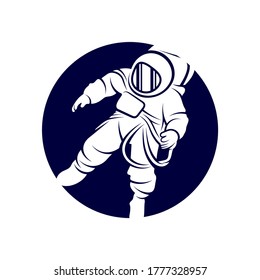 Astronaut design vector template, Astronaut in space icon, illustration