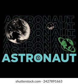 Astronaut, Designs Bundle, Streetwear T-shirt Designs Artwork Set, Graffiti Vector Collection for Apparel and Clothing Print.