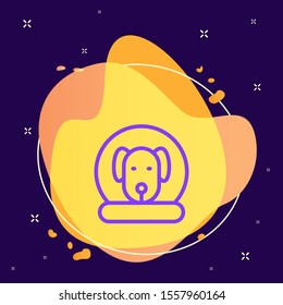 Astronaut, dog icon - Vector. Spage concept illustration.abstract vector background