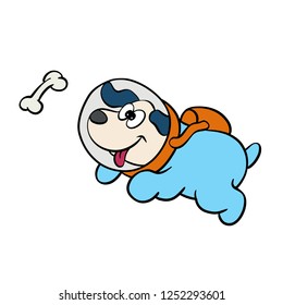 Astronaut dog in space