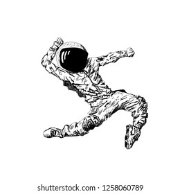 Astronaut doing the dance. Without background
