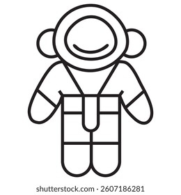 astronaut doll icon vector design

