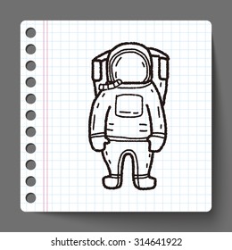 astronaut doodle