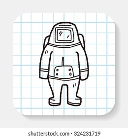 astronaut doodle