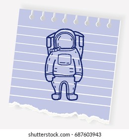 astronaut doodle