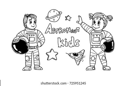 astronaut doodle