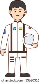 Astronaut doodle cartoon design illustration