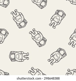 astronaut doodle seamless pattern background