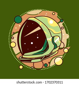 astronaut doodle vector illustration design