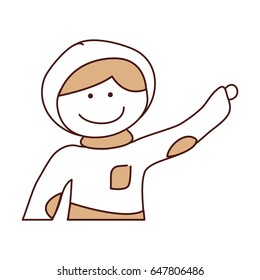 astronaut drawing avatar character