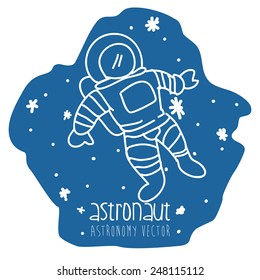 astronaut drawn design, vector illustration eps10 graphic 