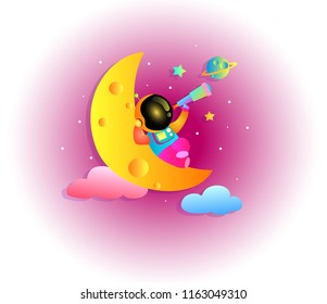 astronaut dream cartoon