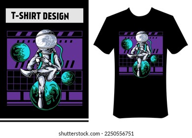astronaut drinking coffee with cup in space, modern vector illustration and streetwear concept. Perfect for printing on clothes, t-shirts, apparel, merchandise.