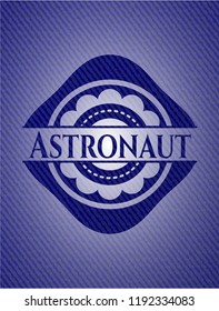 Astronaut emblem with jean high quality background
