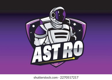 ASTRONAUT ESPORT MASCOT LOGO VEKTORGRAFIK EPS