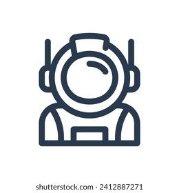 Ilustración de iconos vectores del Explorador de astronautas