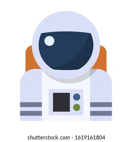 astronaut flat color vector icon