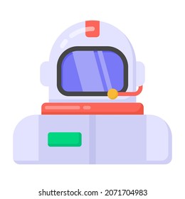 An astronaut flat editable icon design