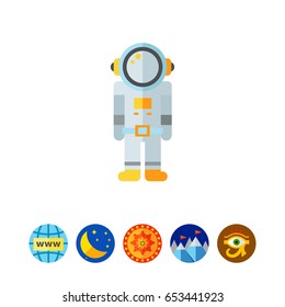 Astronaut flat icon