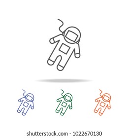 Astronaut Flat Icon. Element of a space multi colored icon for mobile concept and web apps. Thin line icon for website design and development, app development. Premium icon on white background