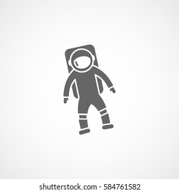 Astronaut Flat Icon On White Background