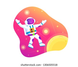 Astronaut flat illustration
