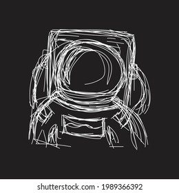 Astronaut flat illustration vector design