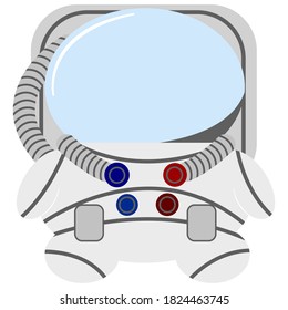 An astronaut floating around in space.