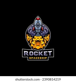 Astronaut Floating with Moon Balloon Cartoon Vector logo Icon design Illustration for astronomy Science Technology logo template