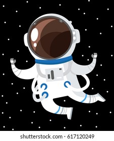 an astronaut floating in space
