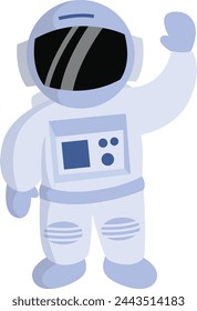 Astronaut Floating In Space Vector Illustration