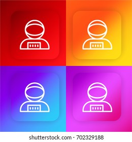Astronaut four color gradient app icon set