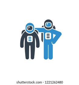 astronaut and friends