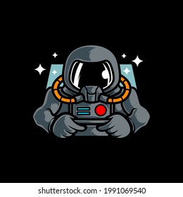 ASTRONAUT GAMER E SPORT LOGO