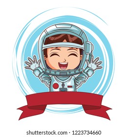 Astronaut girl cartoon