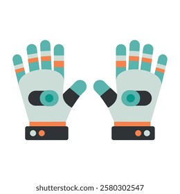 Astronaut gloves space suit protective gear isolated illustration