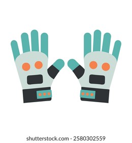 Astronaut gloves space suit protective isolated illustration